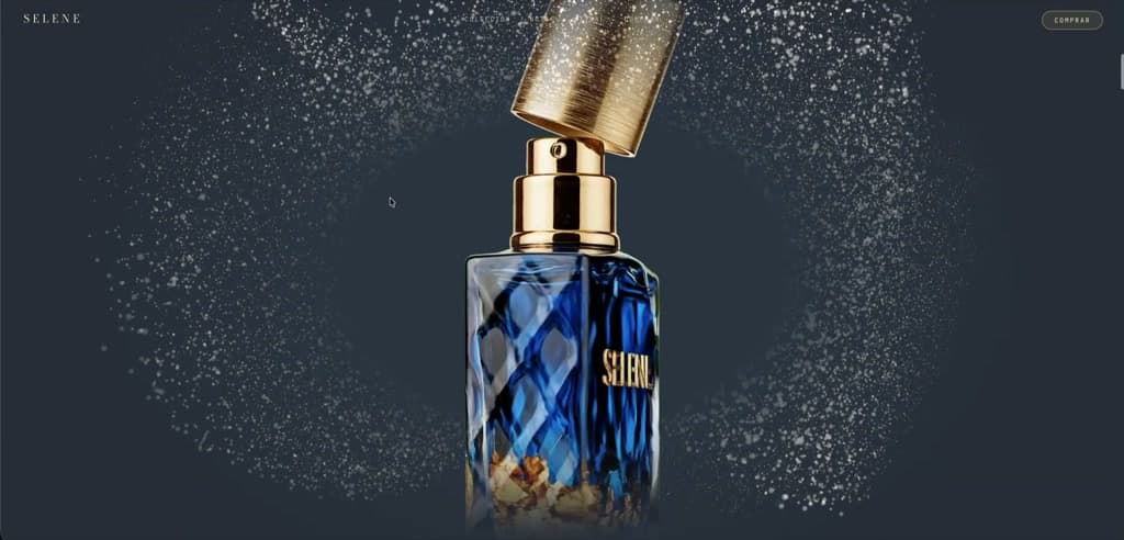 Captura de la web de Selene — Perfume · E-commerce de lujo