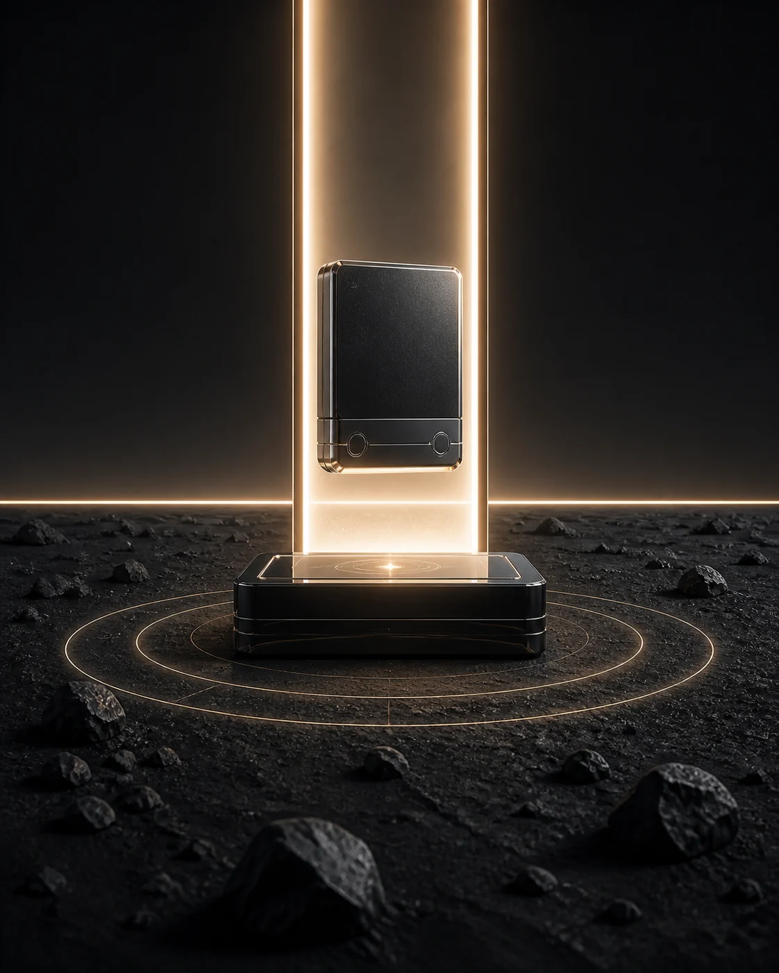 Umbral de luz abierto ante una pieza digital lista para salir al exterior